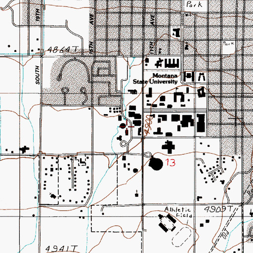 Topographic Map of Howard Hall, MT