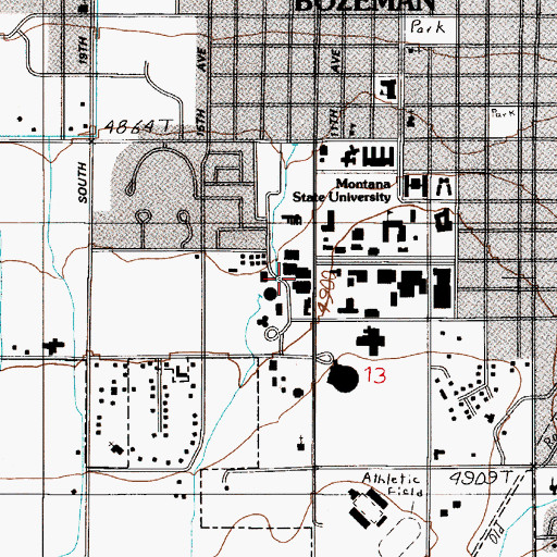 Topographic Map of Cheever Hall, MT