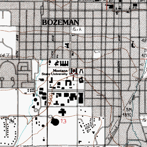 Topographic Map of Lewis and Clark Field, MT