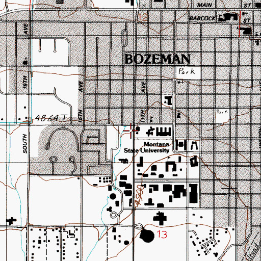 Topographic Map of Wood Lab, MT