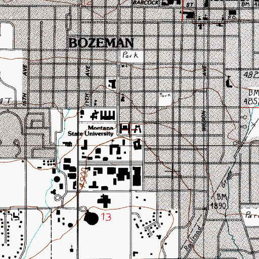 Topographic Map of Atkinson Quadrangle, MT