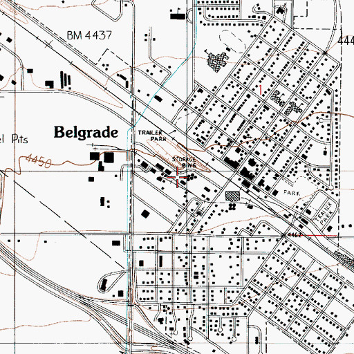 Topographic Map of Missouri River Grain Elevator, MT