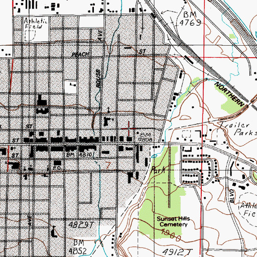 Topographic Map of Ag Depot Elevator, MT