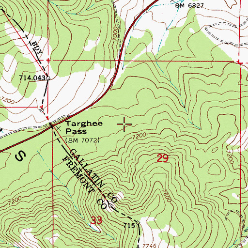 Topographic Map of Howard Springs, MT