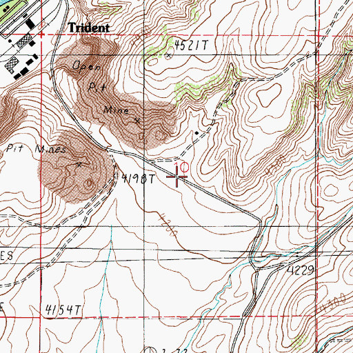 Topographic Map of Cress Springs, MT