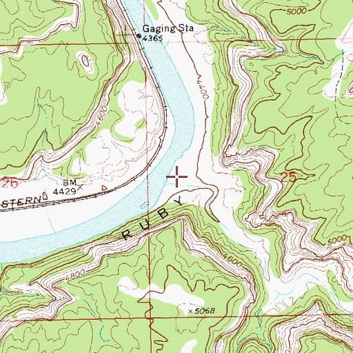Topographic Map of Mee Canyon, CO