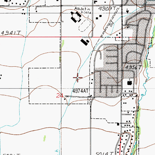 Topographic Map of Morning Star School, MT