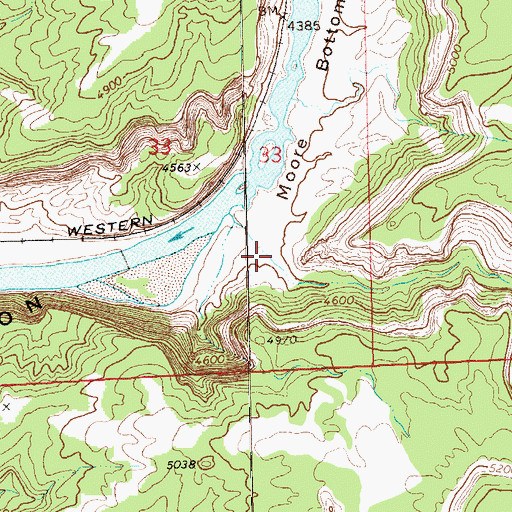 Topographic Map of Moore Canyon, CO