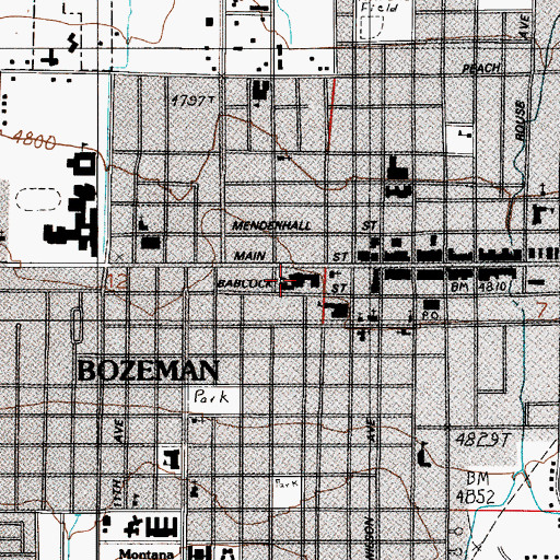 Topographic Map of Willson Science and Technology School, MT