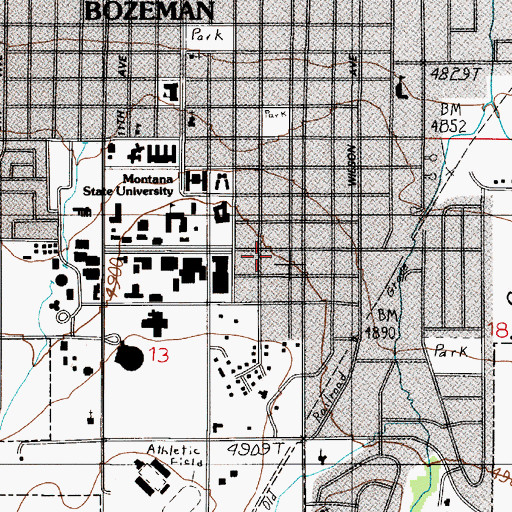 Topographic Map of Headwaters Academy, MT