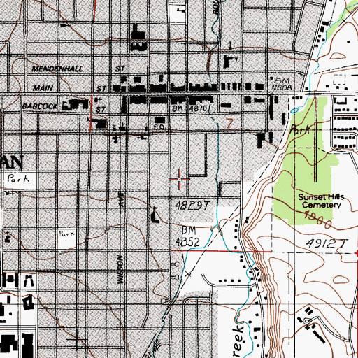 Topographic Map of World Family School, MT