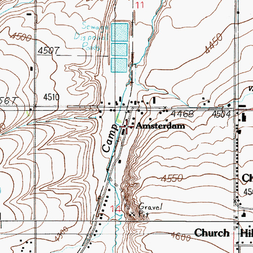 Topographic Map of Amsterdam Elementary School, MT
