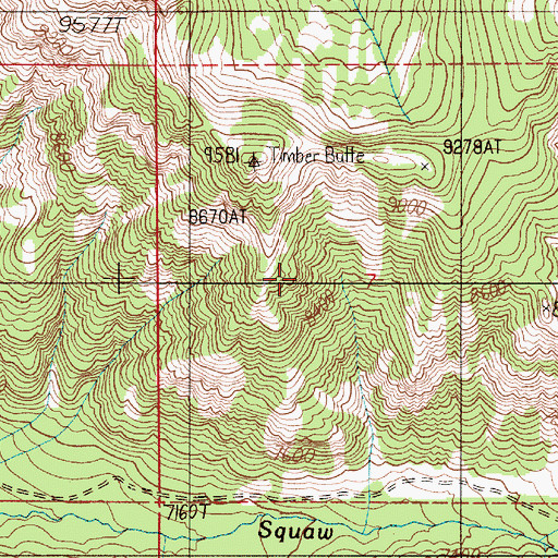 Topographic Map of Amber Butte, MT