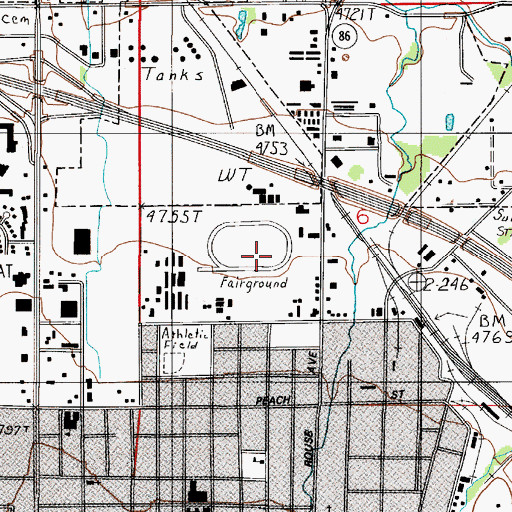 Topographic Map of Gallatin County Fairgrounds, MT