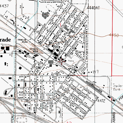 Topographic Map of Central Valley Fire District Station 1 Headquarters, MT