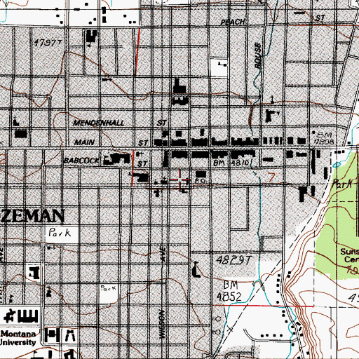 Topographic Map of Saint James Episcopal Church, MT