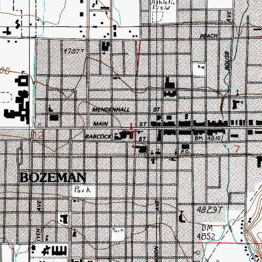 Topographic Map of Holy Rosary Catholic Church, MT