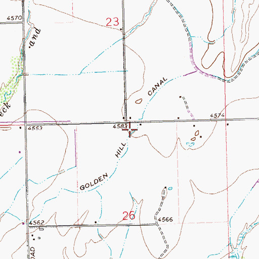 Topographic Map of Golden Hill Canal, CO
