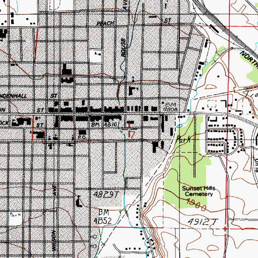Topographic Map of United Pentecostal Church, MT
