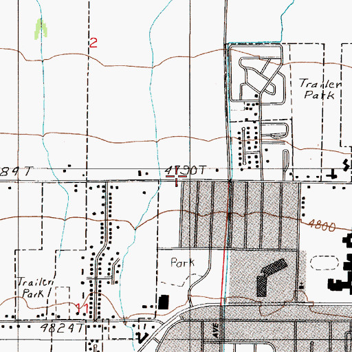 Topographic Map of Fellowship Baptist Church, MT