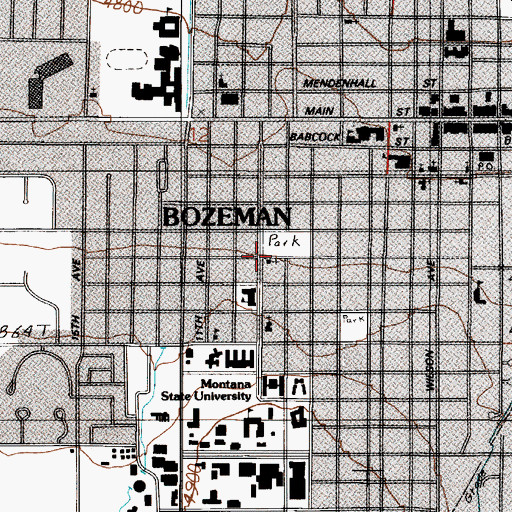 Topographic Map of First Church of Christ Scientist, MT