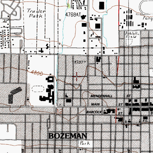 Topographic Map of Church of God Total Life Center, MT