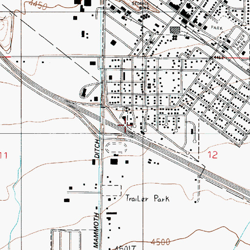 Topographic Map of Church of Christ, MT