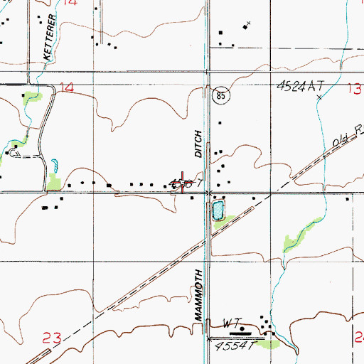 Topographic Map of New Life United Methodist Church, MT