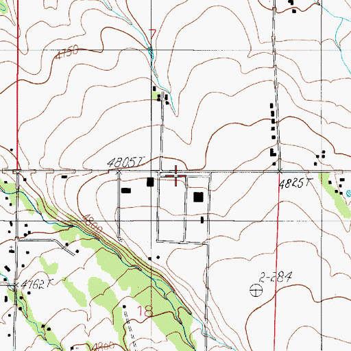Topographic Map of Abundant Life Fellowship Church, MT