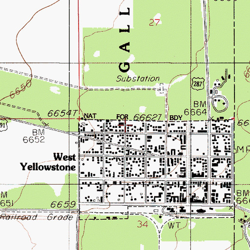Topographic Map of Community Protestant Church, MT