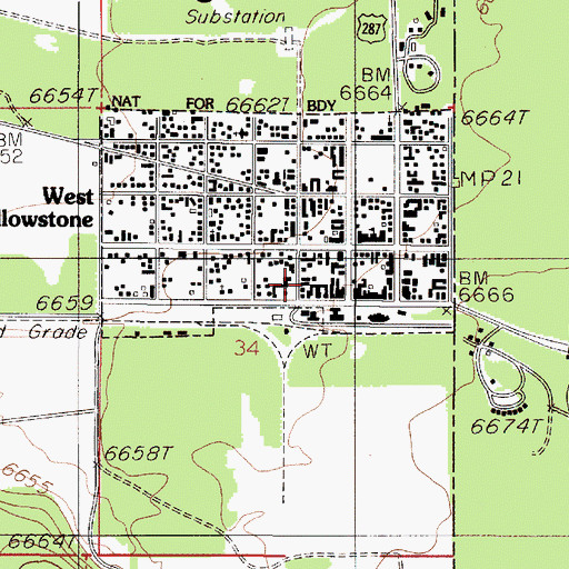 Topographic Map of Church of Christ, MT