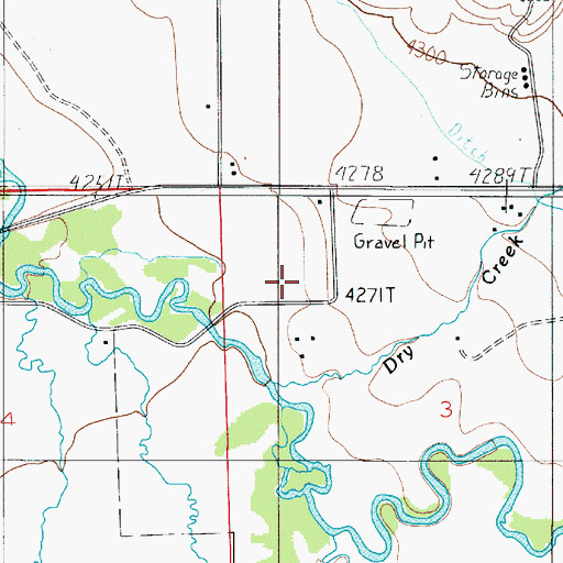Topographic Map of Cedarview Post Office (historical), MT