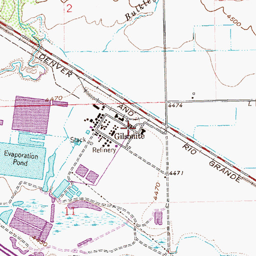 Topographic Map of Gilsonite, CO
