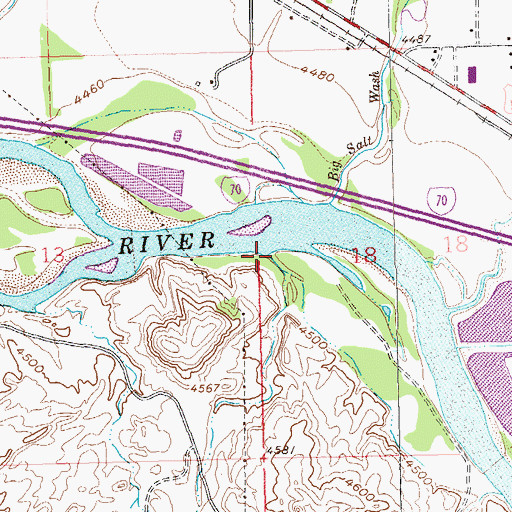 Topographic Map of Devils Canyon, CO