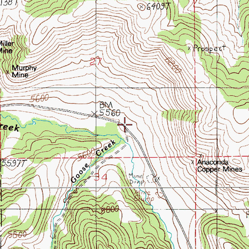 Topographic Map of Storrs Post Office (historical), MT