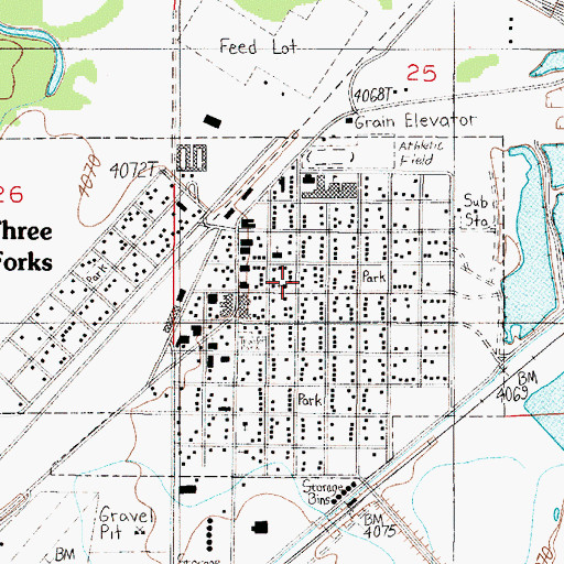 Topographic Map of Church of Christ, MT