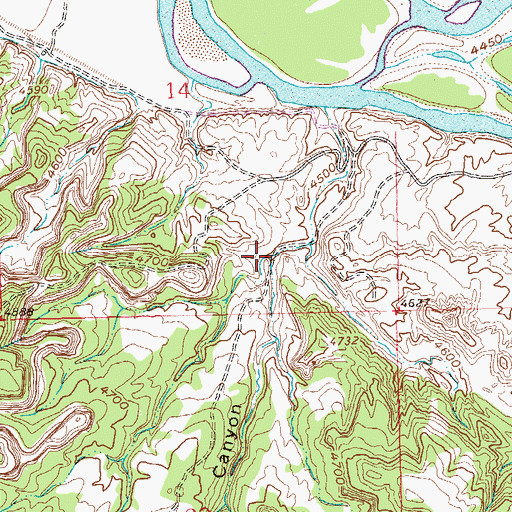 Topographic Map of Flume Creek Canyon, CO