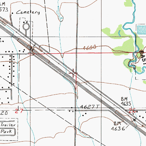 Topographic Map of Story (historical), MT