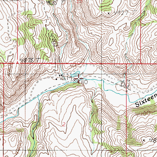 Topographic Map of Shull (historical), MT