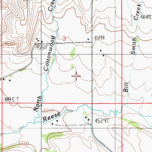 Topographic Map of Reese Creek (historical), MT