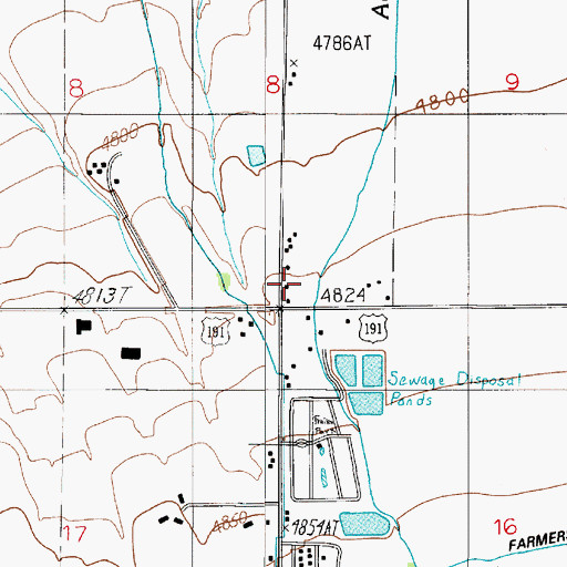 Topographic Map of Reasville (historical), MT
