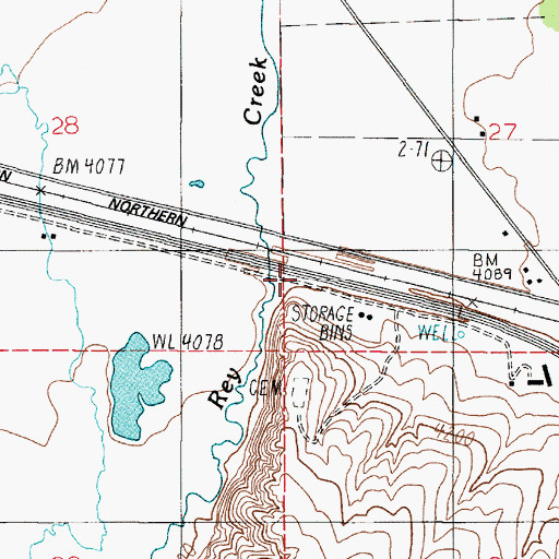 Topographic Map of Rea (historical), MT