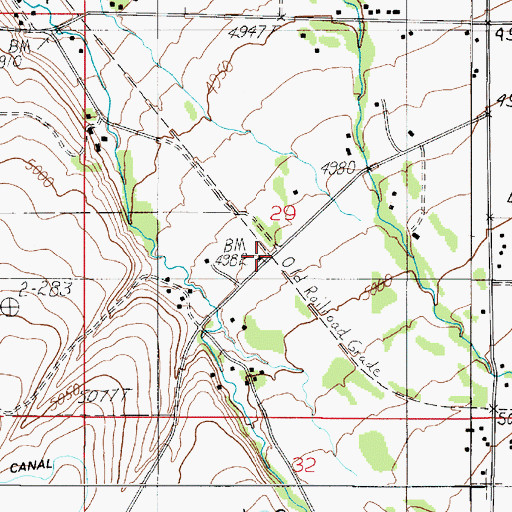 Topographic Map of Potter (historical), MT