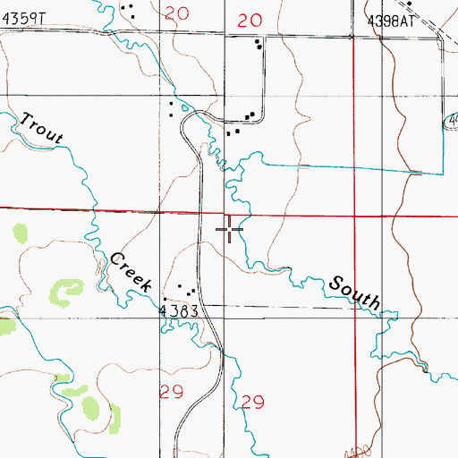 Topographic Map of Penwellton (historical), MT
