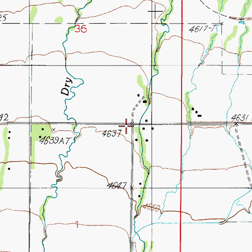 Topographic Map of Middle Creek (historical), MT