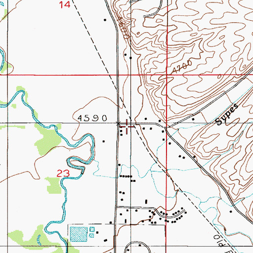 Topographic Map of Lux (historical), MT