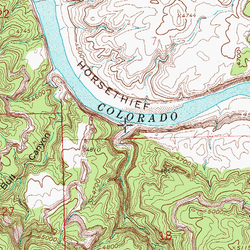 Topographic Map of Rattlesnake Canyon, CO