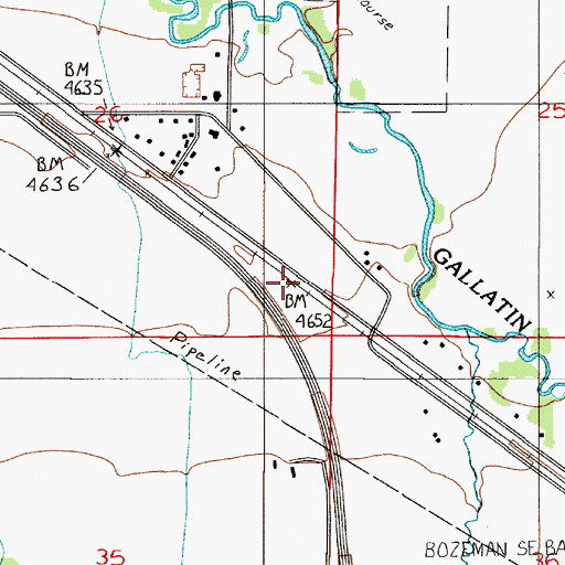 Topographic Map of Hoffman (historical), MT