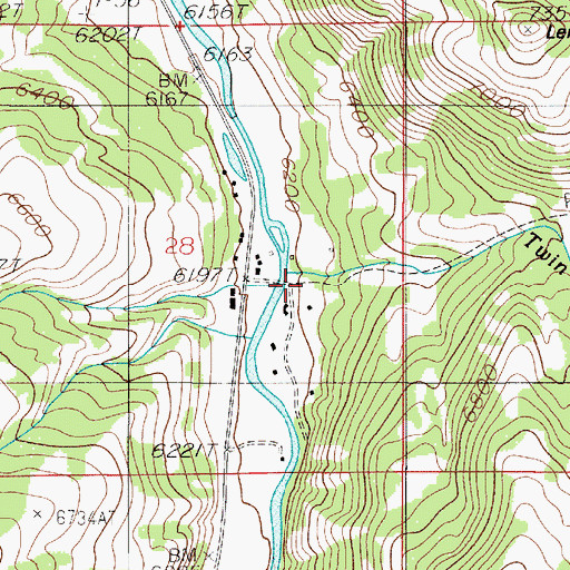 Topographic Map of Half Way Inn (historical), MT