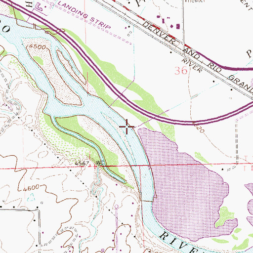 Topographic Map of Persigo Wash, CO